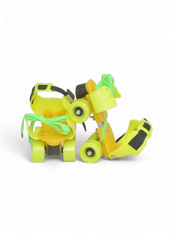 Roller Skates With Front Break For Kids - Yellow (L-J-76)