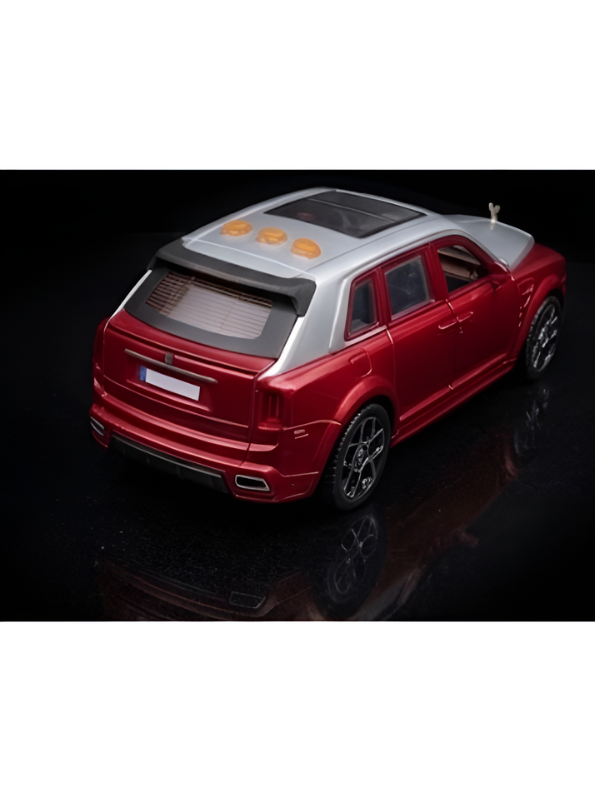 Rolls-Royce Cullinan 1/24 Scale Die-Cast SUV Model Car Red – Features Retractable Spirit of Ecstasy Emblem, Working Lights & Music LMI16845