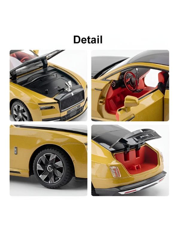 Rolls-Royce Wraith Die-Cast Model Car 1:32 Scale – Luxury Metal Toy Gold LMI16729.