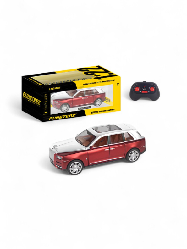 Red - Rolls Royce Cullinan Remote Control Diecast Car with Spray, Light & Sound – Luxury RC Toy Model TV5801.