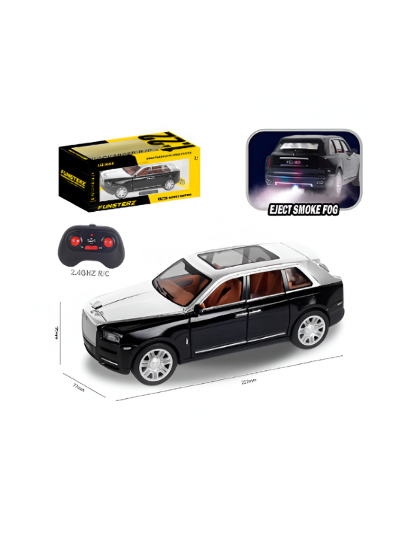 Rolls Royce Cullinan Remote Control Diecast Car with Spray, Light & Sound – Luxury RC Toy Model TV5801.