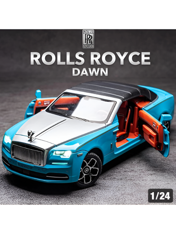 Rolls Royce Ghost Dawn Coupe Model Diecast Car Scale 1:24- Turquoise LMI15470.