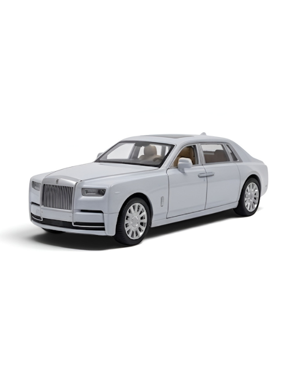 Rolls Royce Phantom 1:24 Scale Die-Cast Style Model Car | Premium ABS Plastic & Openable Doors White TV5947.