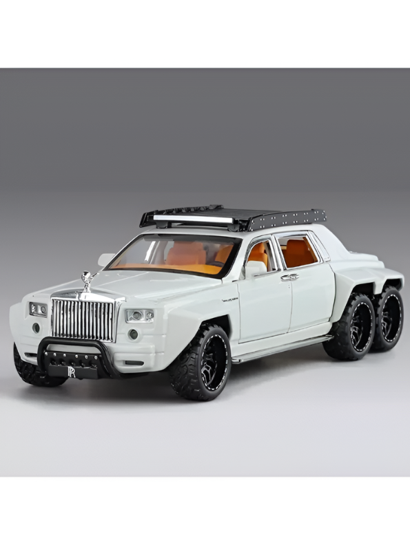 Rolls Royce Phantom 6x6 Alloy Diecast Metal Car Model 1:32 Scale | White Collectible Luxury Car for Kids & Collectors TV5974