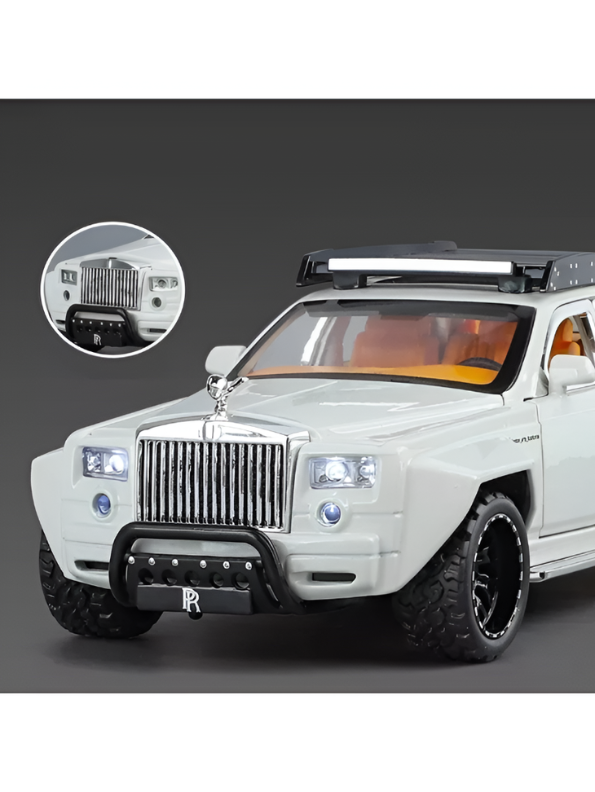 Rolls Royce Phantom 6x6 Alloy Diecast Metal Car Model 1:32 Scale | White Collectible Luxury Car for Kids & Collectors TV5974