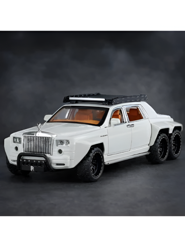 Rolls Royce Phantom 6x6 Alloy Diecast Metal Car Model 1:32 Scale | White Collectible Luxury Car for Kids & Collectors TV5974