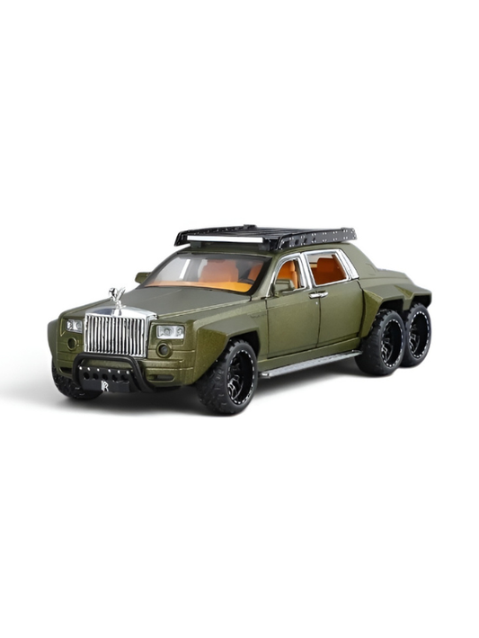 Rolls Royce Phantom 6x6 Alloy Diecast Metal Car Model 1:32 Scale | Green Collectible Luxury Car for Kids & Collectors TV5974