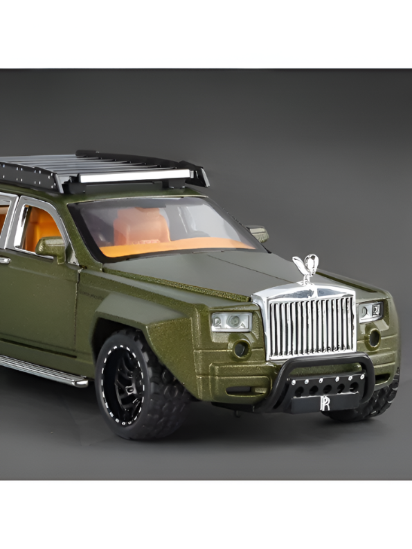 Rolls Royce Phantom 6x6 Alloy Diecast Metal Car Model 1:32 Scale | Green Collectible Luxury Car for Kids & Collectors TV5974