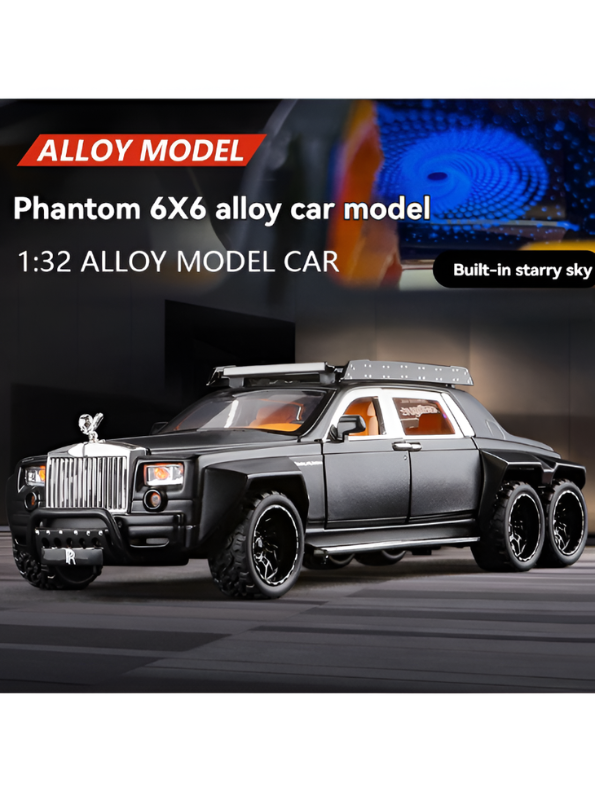 Rolls Royce Phantom 6x6 Alloy Diecast Metal Car Model 1:32 Scale | Collectible Luxury Car for Kids & Collectors TV5974