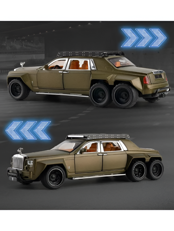 Rolls Royce Phantom 6x6 Alloy Diecast Metal Car Model 1:32 Scale | Green Collectible Luxury Car for Kids & Collectors TV5974