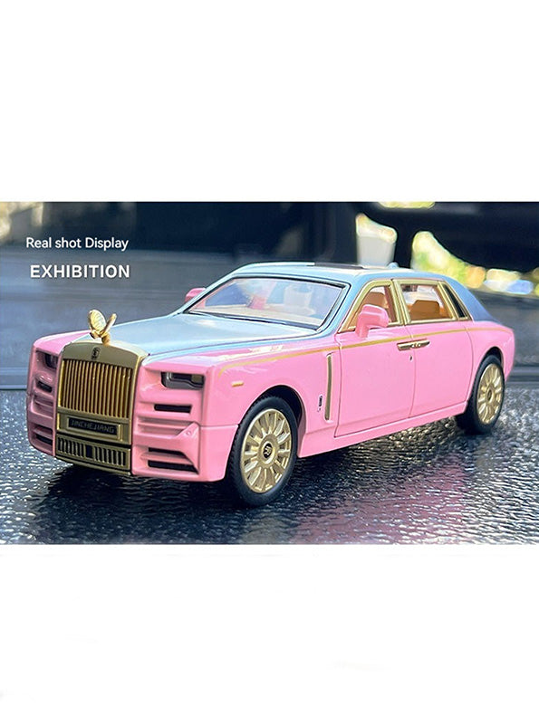 Rolls Royce Phantom Model 1:24 Scale Diecast Car - Pink Metal Collectible | TV-O-24