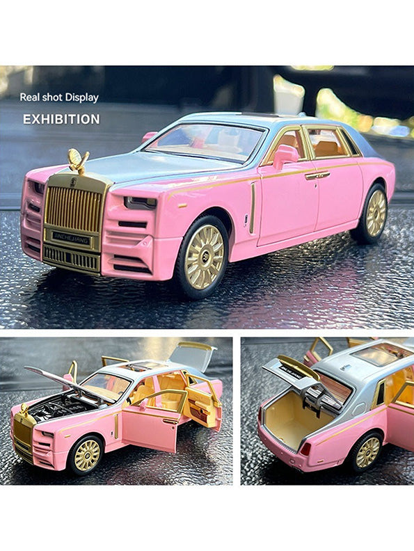 Rolls Royce Phantom Model 1:24 Scale Diecast Car - Pink Metal Collectible | TV-O-24