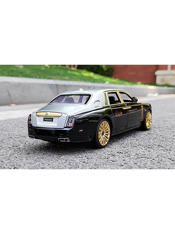 Rolls Royce Phantom Model 1:24 Scale Diecast Car - Black Metal Collectible | TV-O-24