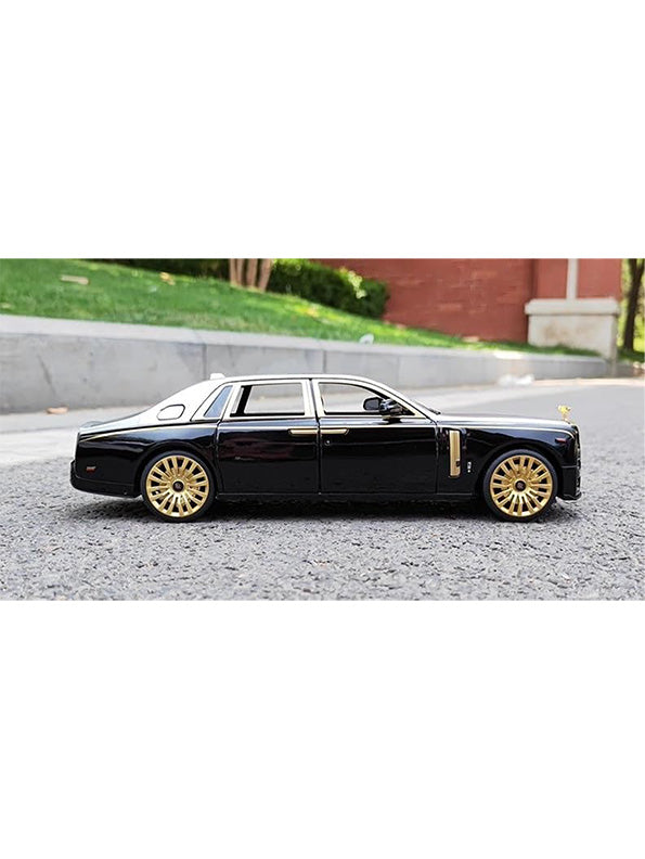 Rolls Royce Phantom Model 1:24 Scale Diecast Car - Black Metal Collectible | TV-O-24