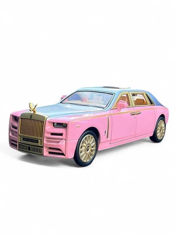 Rolls Royce Phantom Model 1:24 Scale Diecast Car - Pink Metal Collectible | TV-O-24