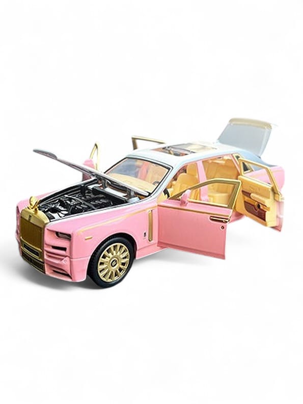 Rolls Royce Phantom Model 1:24 Scale Diecast Car - Pink Metal Collectible | TV-O-24