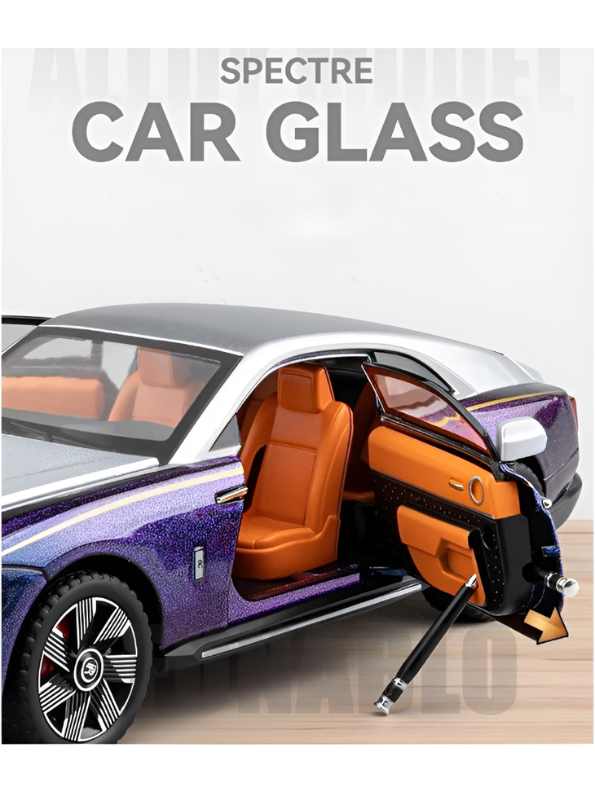 Rolls Royce Ghost Dawn Coupe Model Diecast Car Scale 1:24-Purple LMI15470