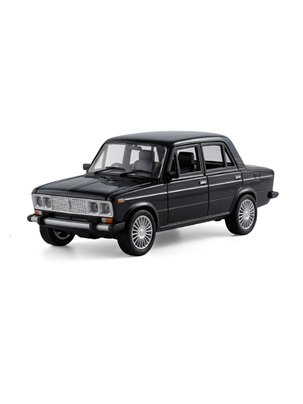 Russian Lada Diecast Model Car 1:18 Scale | Alloy Metal Collectible Car Black TV6222.