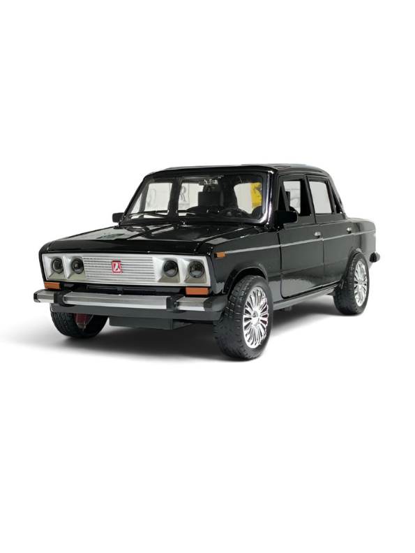 Russian Lada Diecast Model Car 1:18 Scale | Alloy Metal Collectible Car Black TV6222.