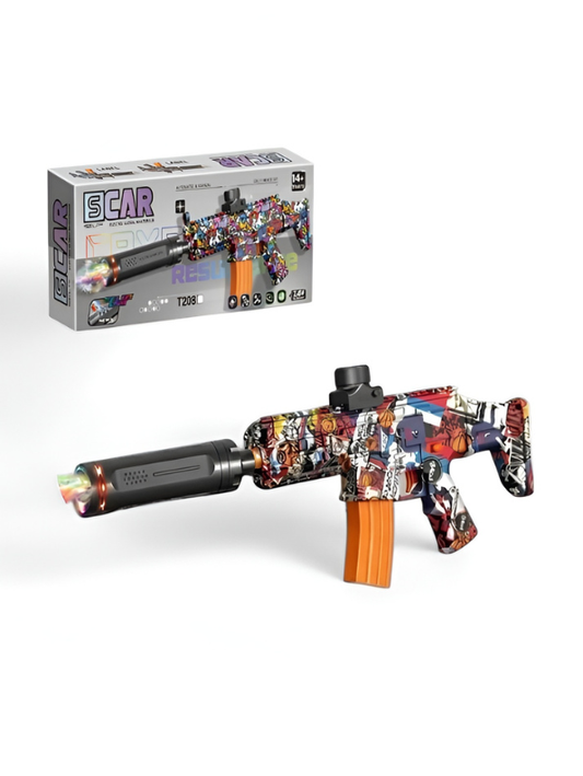 SCAR Electric Gel Ball Blaster Toy – Automatic & Manual Graffiti Splash Ball Gun TV6846.
