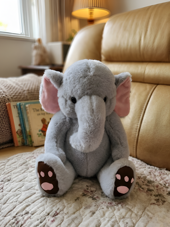 Grey Elephant Soft Toy (30CM) – Premium Plush Stuffed Animal, Ultra-Soft Cuddly Elephant Toy for Kids, Toddlers & Baby Gifts ST16023