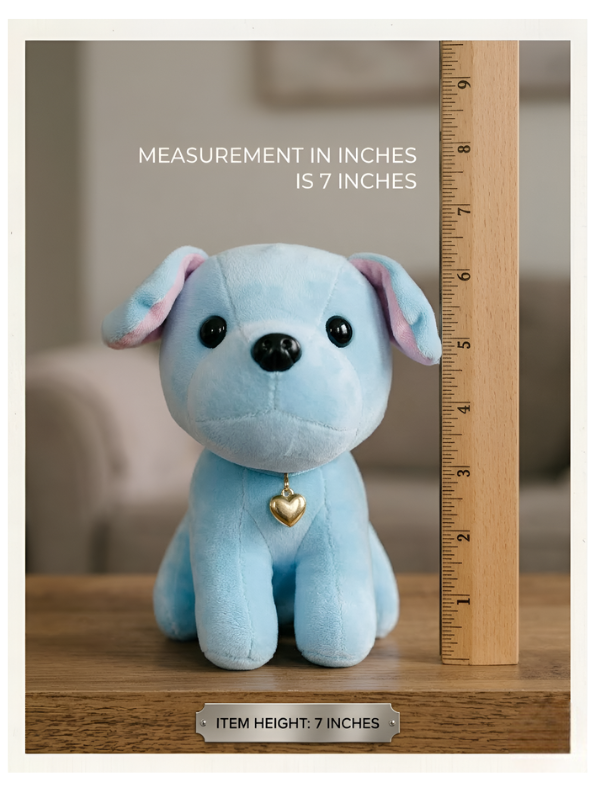Blue Labrador Puppy Plush Soft Toy with Bell Collar – 7-Inch Ultra-Soft Stuffed Dog for Kids & Toddlers, Cute Cuddly Animal Gift for Boys & Girls ST12003