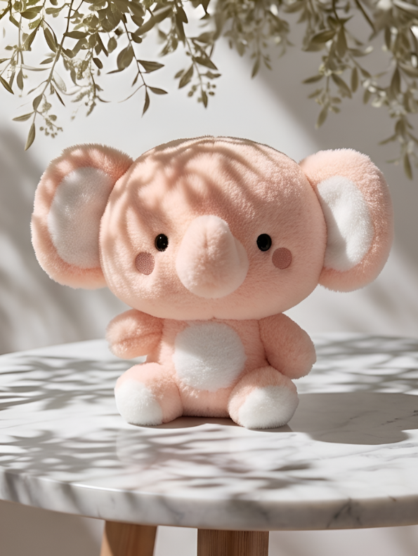 Pink Elephant Plush Stuffed Animal – 8-Inch Cute Soft Baby Elephant Toy for Infants Toddlers ST14123