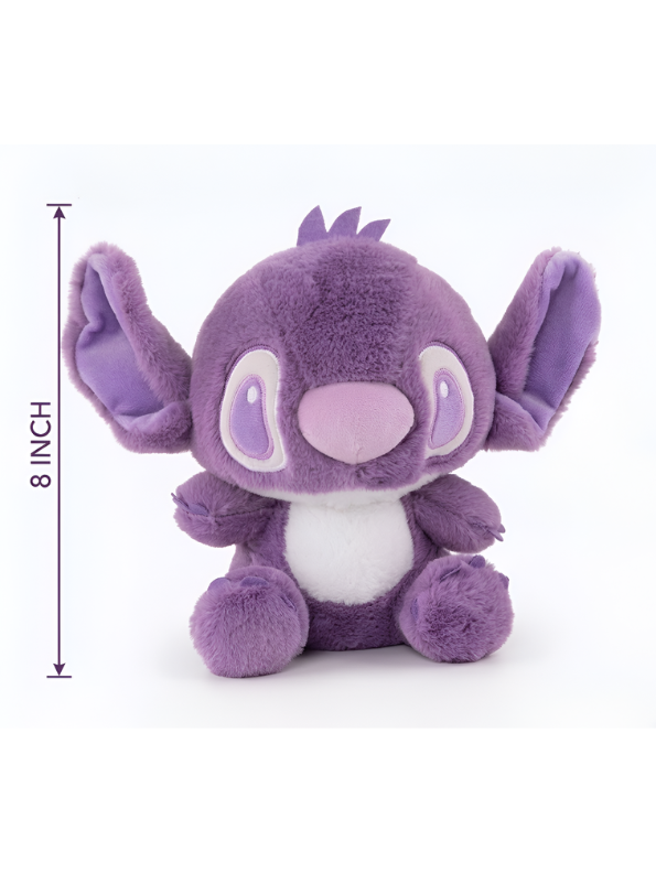 Disney Lilo & Stitch Plush Toy, 8-Inch Soft Stuffed Animal Alien Doll, Cute Purple Stitch Collectible Plushie for Kids ST14873