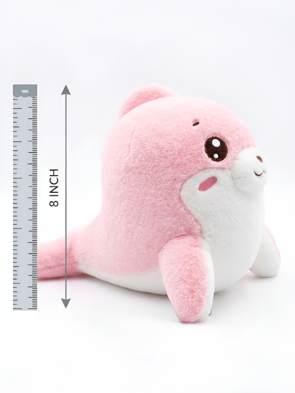 Pink Dolphin Plush Toy – 8-Inch Cute Soft Stuffed Ocean Animal Pillow for Kids and Toddlers, Adorable Nursery Décor and Birthday Gift ST14128