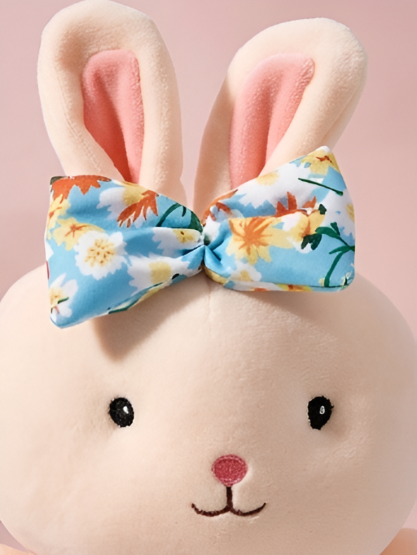 Bunny Toy with Floral Dress and Bow | 7-Inch Cute Plush Soft Stuffed Animal Rabbit for Toddlers ST11129