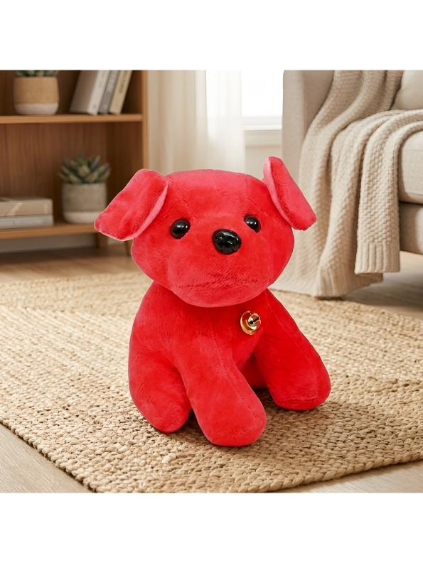 Red Labrador Puppy Plush Soft Toy with Bell Collar – 7-Inch Ultra-Soft Stuffed Dog for Kids & Toddlers, Cute Cuddly Animal Gift for Boys & Girls ST12003