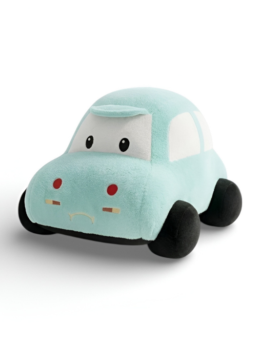 Mint Blue Soft Plush Car Toy (9 Inch) – Cute Stuffed Vehicle with Embroidered Details, Safe Baby Toy, Perfect Baby Shower Gift for Newborns & Toddlers ST14172