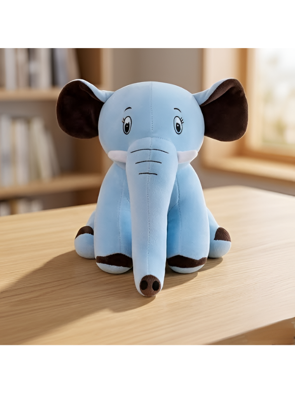 Elephant Plush Toy – 10-Inch Cute Blue Soft Stuffed Animal for Babies & Toddlers ST11478