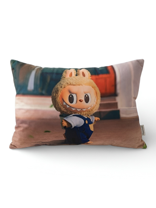 Cute Monster Bunny Plush Throw Pillow – Soft Decorative Lumbar Cushion for Bedroom & Living Room ST11441