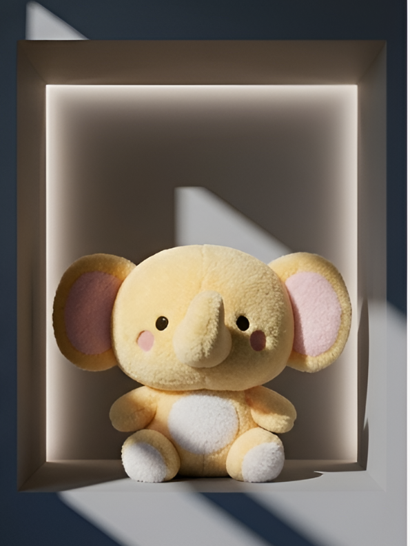 Yellow Elephant Plush Stuffed Animal – 8-Inch Cute Soft Baby Elephant Toy for Infants Toddlers ST14123