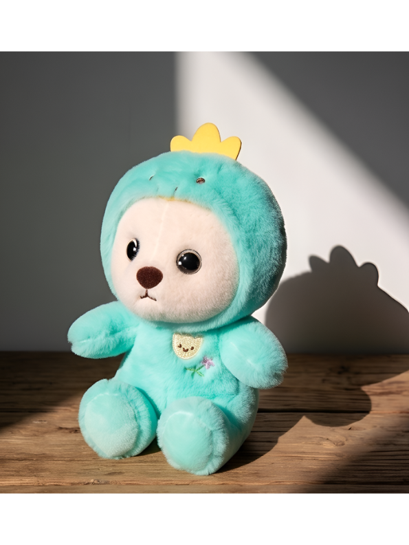 Cute Dinosaur Costume Bear Plush Toy – Mint Green Dino Onesie Soft Stuffed Animal for Kids and Toddlers ST11064
