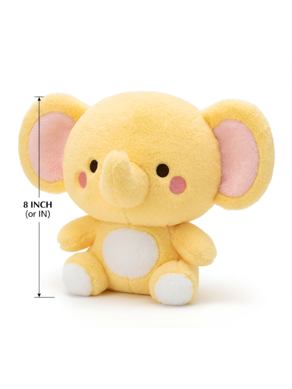 Yellow Elephant Plush Stuffed Animal – 8-Inch Cute Soft Baby Elephant Toy for Infants Toddlers ST14123