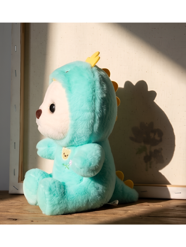 Cute Dinosaur Costume Bear Plush Toy – Mint Green Dino Onesie Soft Stuffed Animal for Kids and Toddlers ST11064