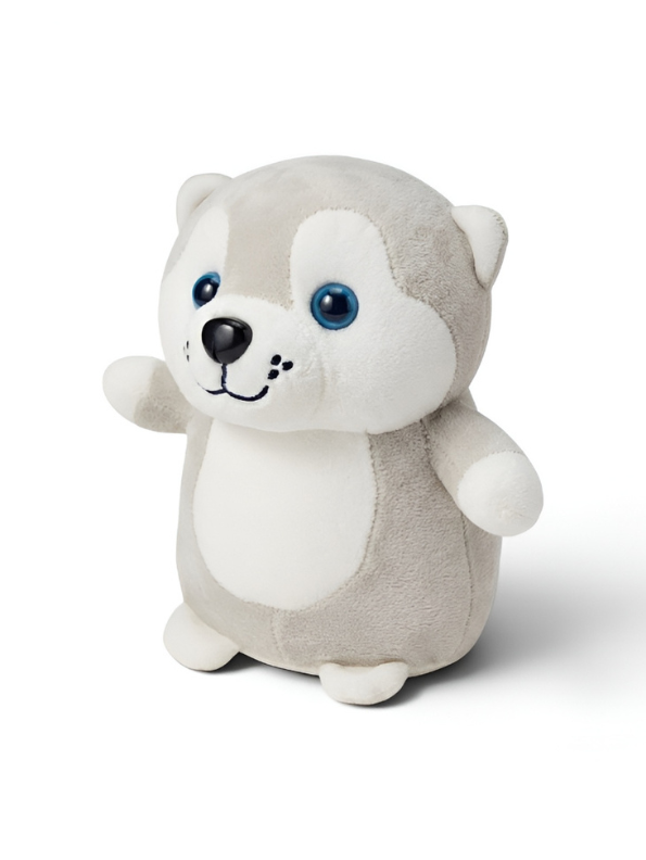 Husky Plush Stuffed Animal – 7-Inch Super Soft Grey & White Puppy Dog Toy for Kids – Interactive Husky Soft Toy for Toddlers ST14707