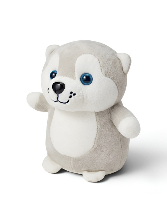 Husky Plush Stuffed Animal – 7-Inch Super Soft Grey & White Puppy Dog Toy for Kids – Interactive Husky Soft Toy for Toddlers ST14707