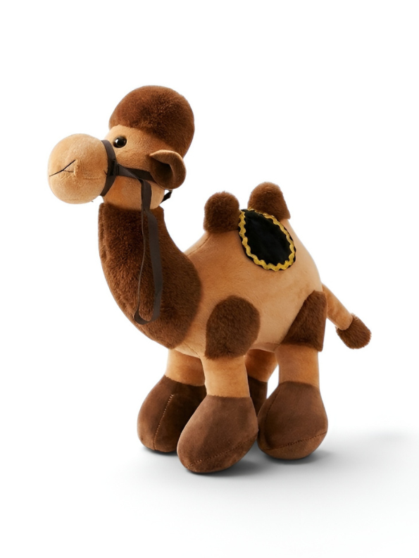 Camel Plush Toy – 8-Inch Premium Realistic Stuffed Animal with Decorative Saddle – Soft Desert Dromedary Toy for Kids  ST14746