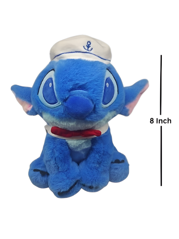 Disney Stitch Sailor Plush Toy 8” | Lilo & Stitch Nautical Blue Alien Soft Stuffed Doll with Sailor Hat & Red Bow Tie ST15962