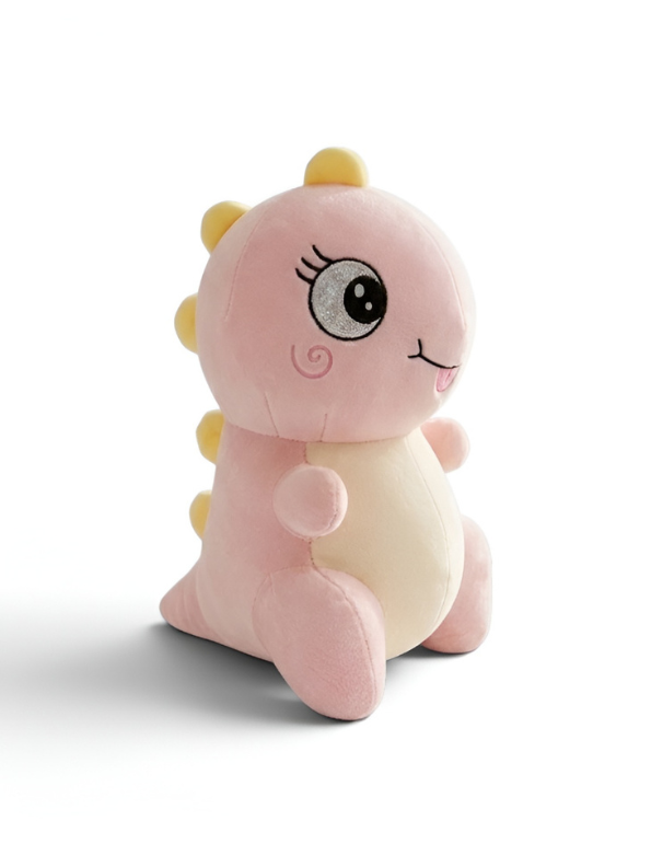 Pink Dinosaur Plush Toy – 7-Inch Soft Stuffed Animal Dino with Cute Embroidery – Small Kawaii Dinosaur Doll for Toddlers, Kids ST14707