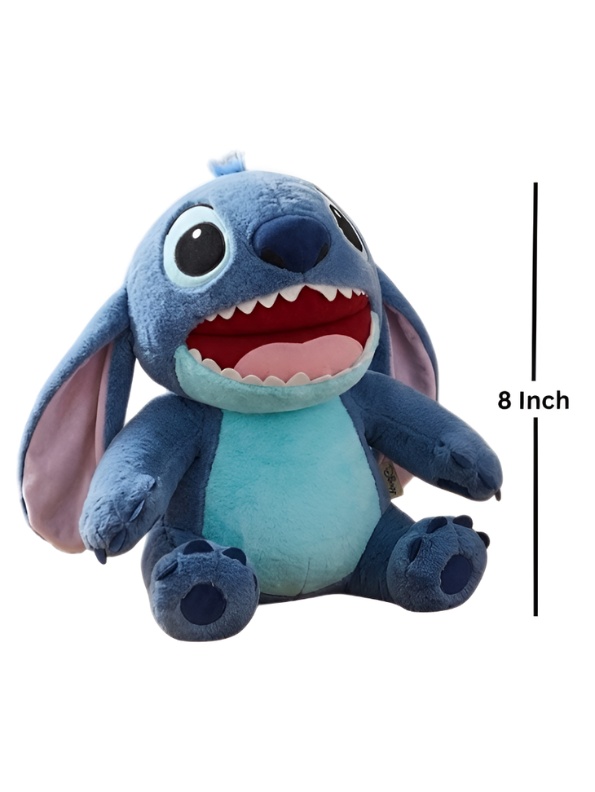 Blue Stitch Plush Toy – 8-Inch Soft Stuffed Alien Doll for Kids & Toddlers – Cute Huggable Cartoon Character Gift for Birthdays & Fans ST15959