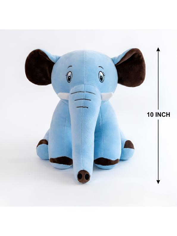 Elephant Plush Toy – 10-Inch Cute Blue Soft Stuffed Animal for Babies & Toddlers ST11478