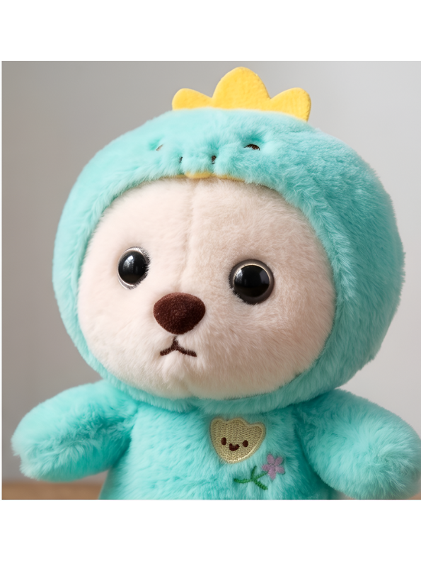 Cute Dinosaur Costume Bear Plush Toy – Mint Green Dino Onesie Soft Stuffed Animal for Kids and Toddlers ST11064