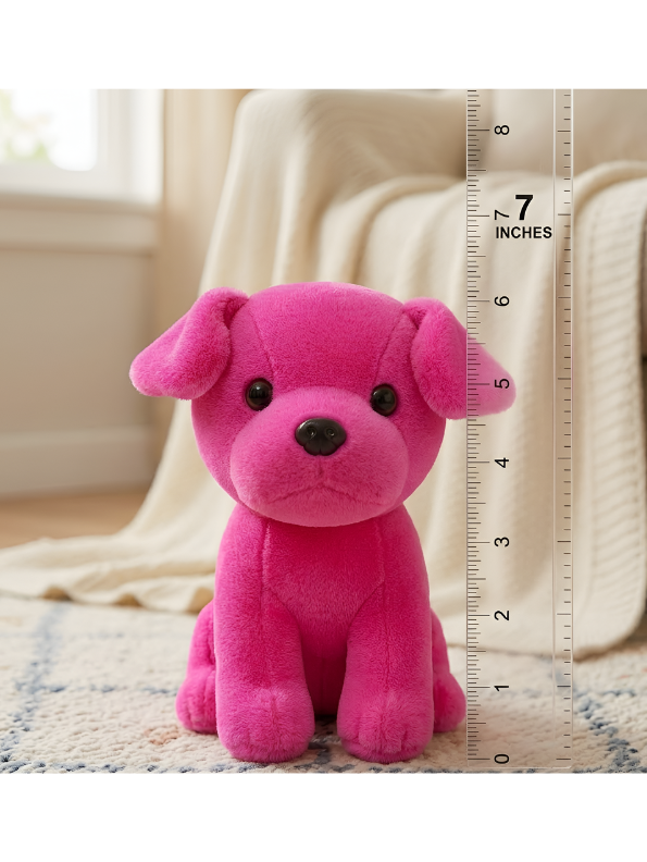 Pink Labrador Puppy Plush Soft Toy with Bell Collar – 7-Inch Ultra-Soft Stuffed Dog for Kids & Toddlers, Cute Cuddly Animal Gift for Boys & Girls ST12003