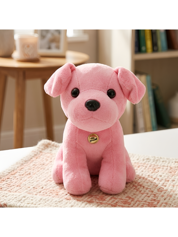 Light Pink Labrador Puppy Plush Soft Toy with Bell Collar – 7-Inch Ultra-Soft Stuffed Dog for Kids & Toddlers, Cute Cuddly Animal Gift for Boys & Girls ST12003