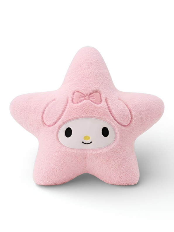 Sanrio My Melody Star Shaped Plush Pillow – 7 Inch Soft Pink Kawaii Cushion for Kids, Girls & Sanrio Fans ST15978