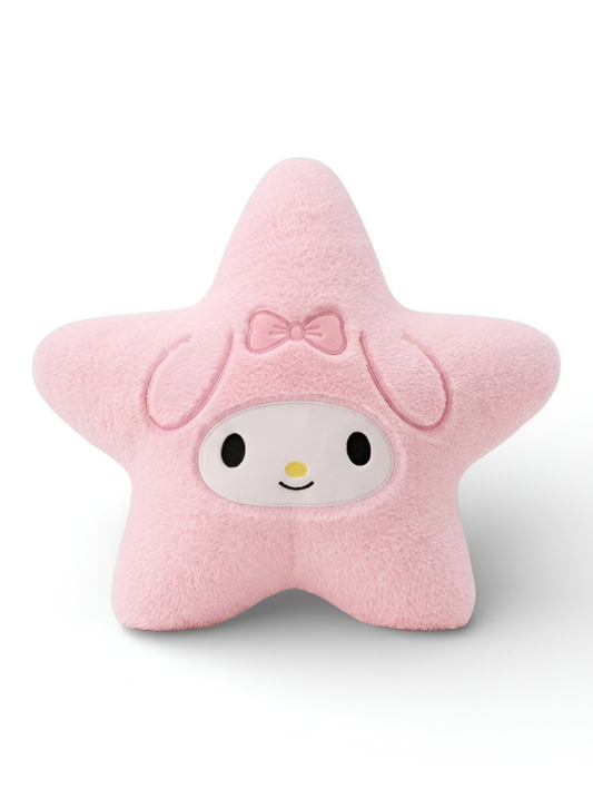 Sanrio My Melody Star Shaped Plush Pillow – 7 Inch Soft Pink Kawaii Cushion for Kids, Girls & Sanrio Fans ST15978